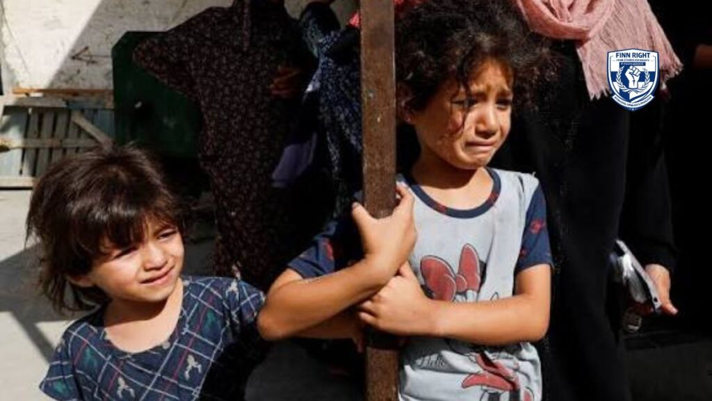 Injured children in Gaza receiving medical care amid conflict and humanitarian crisis