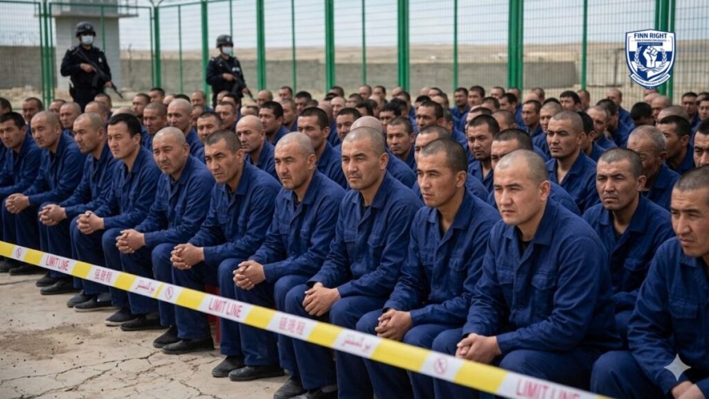 Uyghur Muslims in Xinjiang under surveillance amid detention camps and cultural repression allegations.