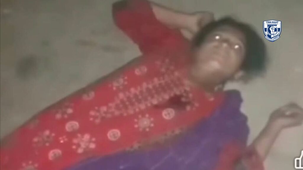 Crowd gathers in Sindh village after Robeena Chandio killing linked to honor-based violence.