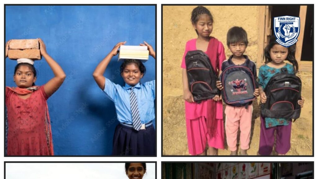 Child labor in India showing young children working in hazardous conditions instead of attending school