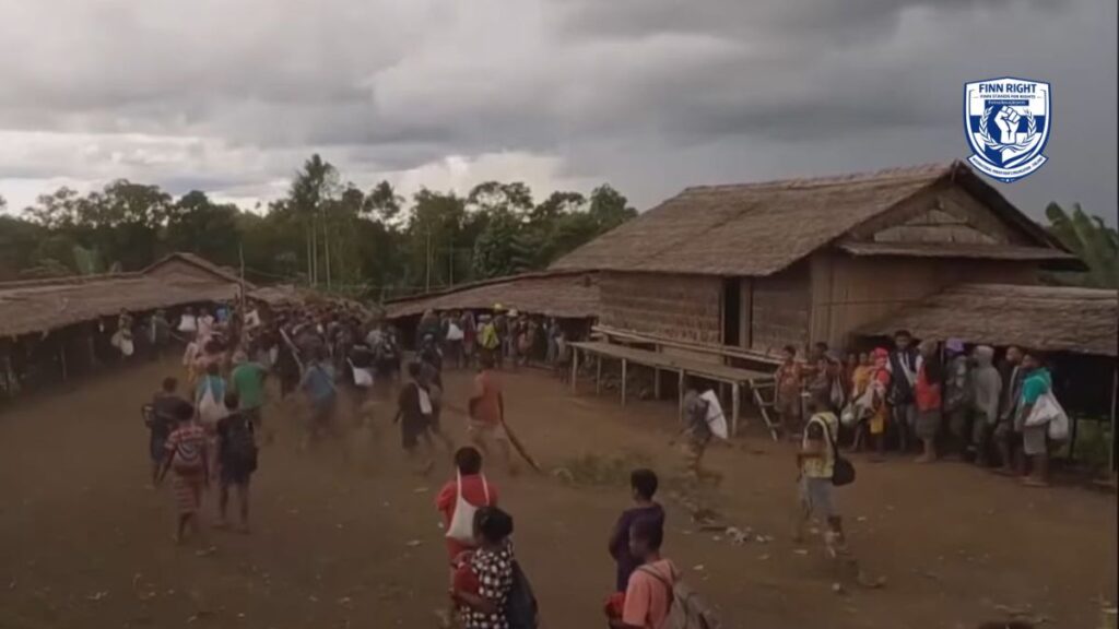 Indigenous Papuans gather during unrest amid allegations of human rights abuses and military operations