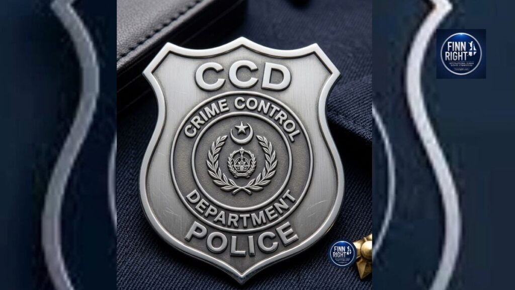CCD Punjab killings - Crime Control Department police badge, Punjab Pakistan