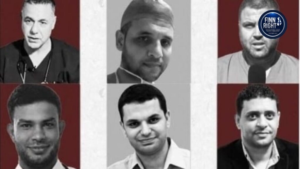 Portraits of Palestinian doctors detained by Israel, subject of Finn Rights release demand